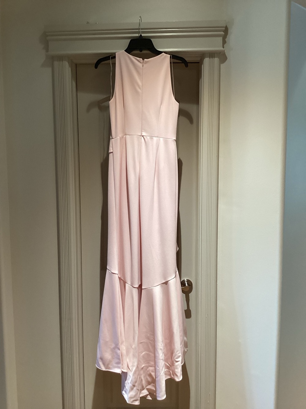 Adrianna Papell Light Blush Pink Sleeveless Maxi Gown